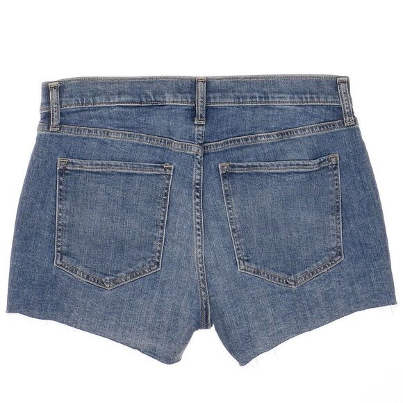 Banana Republic Mid Rise Shorts Size 28 Womens Blue Denim Stretch Measures W30 - Picture 3 of 9